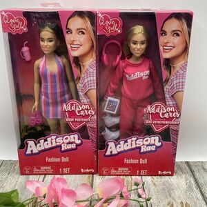 Addison Rae Fashion Dolls, Beach & Comfy Style 2-Pack
